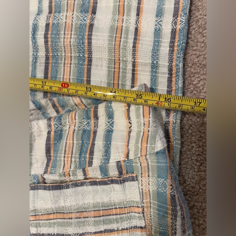 Sundance Gigi Pants - Striped Women's Straight Leg - Blue, Peach, Cream, NWOT, M - Picture 4 of 9